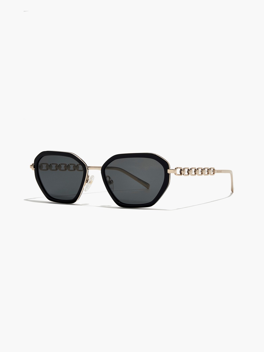 DECO 54 MM Black Geometric Sunglasses