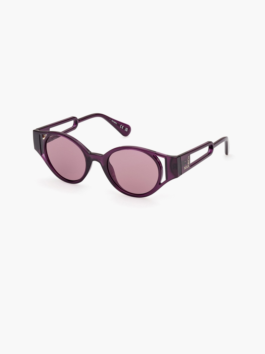 48 MM Violet Round Sunglasses MO006981Y48