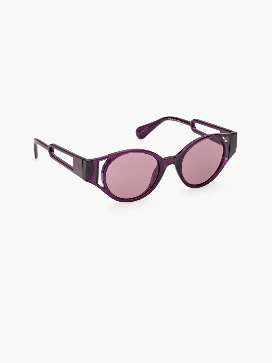 48 MM Violet Round Sunglasses MO006981Y48