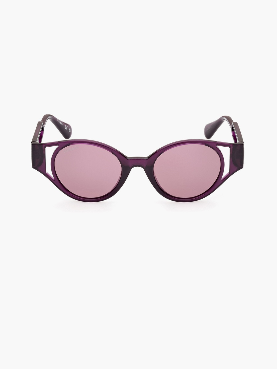 48 MM Violet Round Sunglasses MO006981Y48