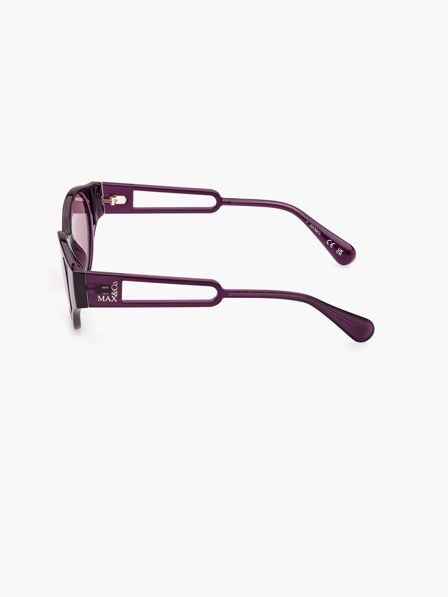 48 MM Violet Round Sunglasses MO006981Y48