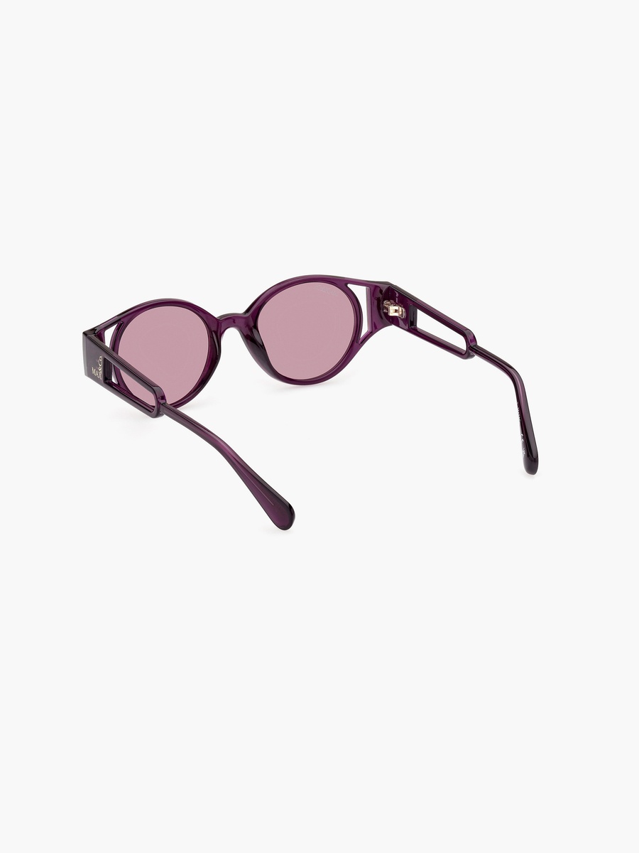 48 MM Violet Round Sunglasses MO006981Y48