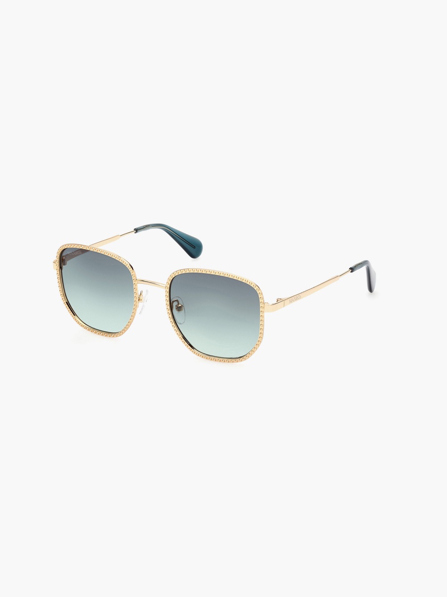52 MM Gradient Green Round Sunglasses MO009130P52