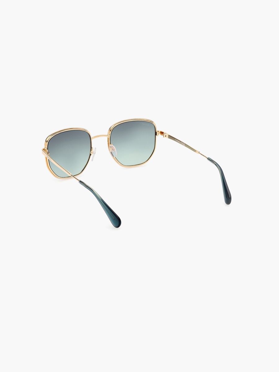 52 MM Gradient Green Round Sunglasses MO009130P52