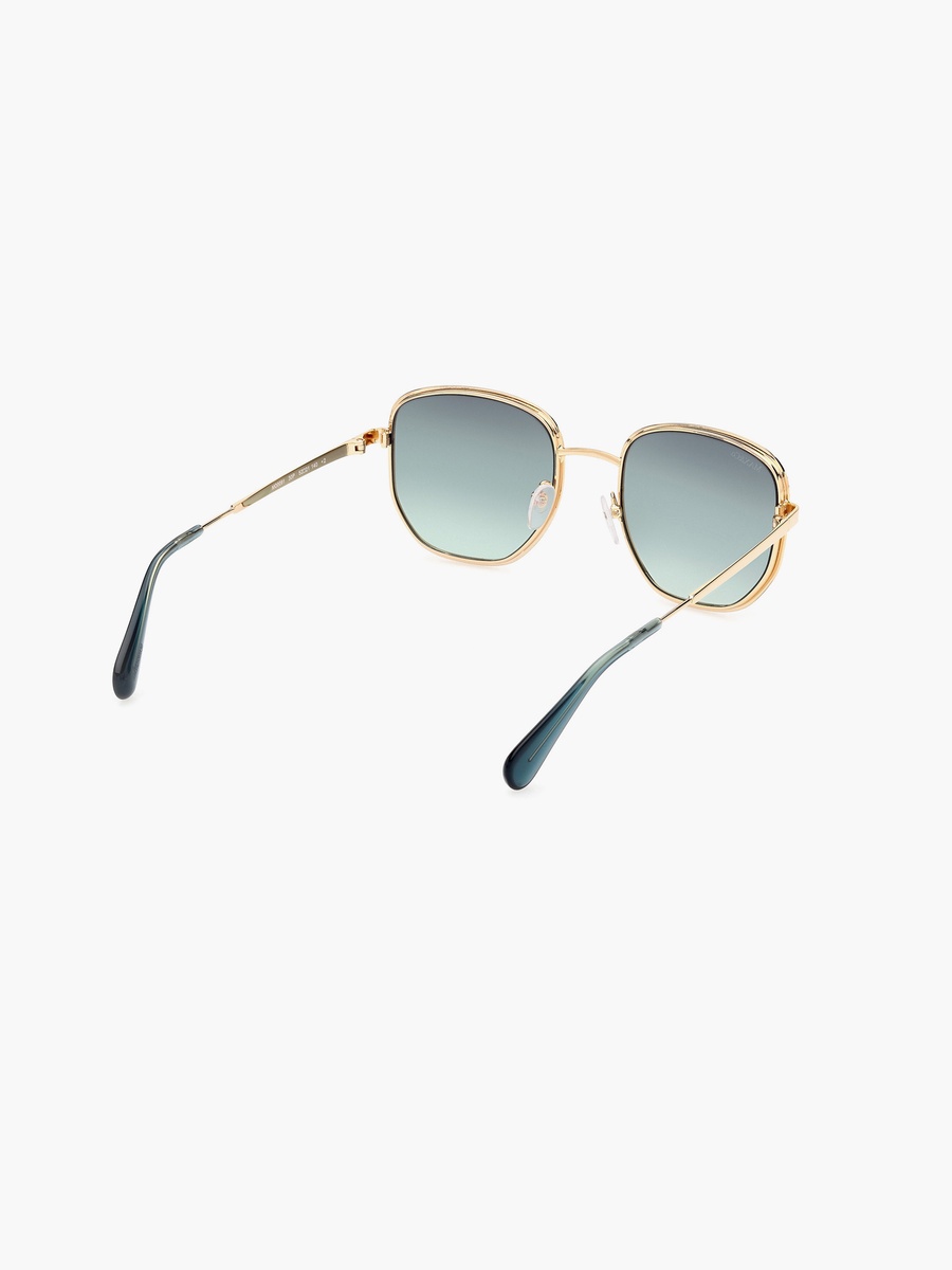 52 MM Gradient Green Round Sunglasses MO009130P52