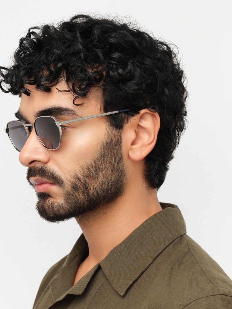 Hisma 53MM Grey Geometric Sunglasses - 30S-000426-1207