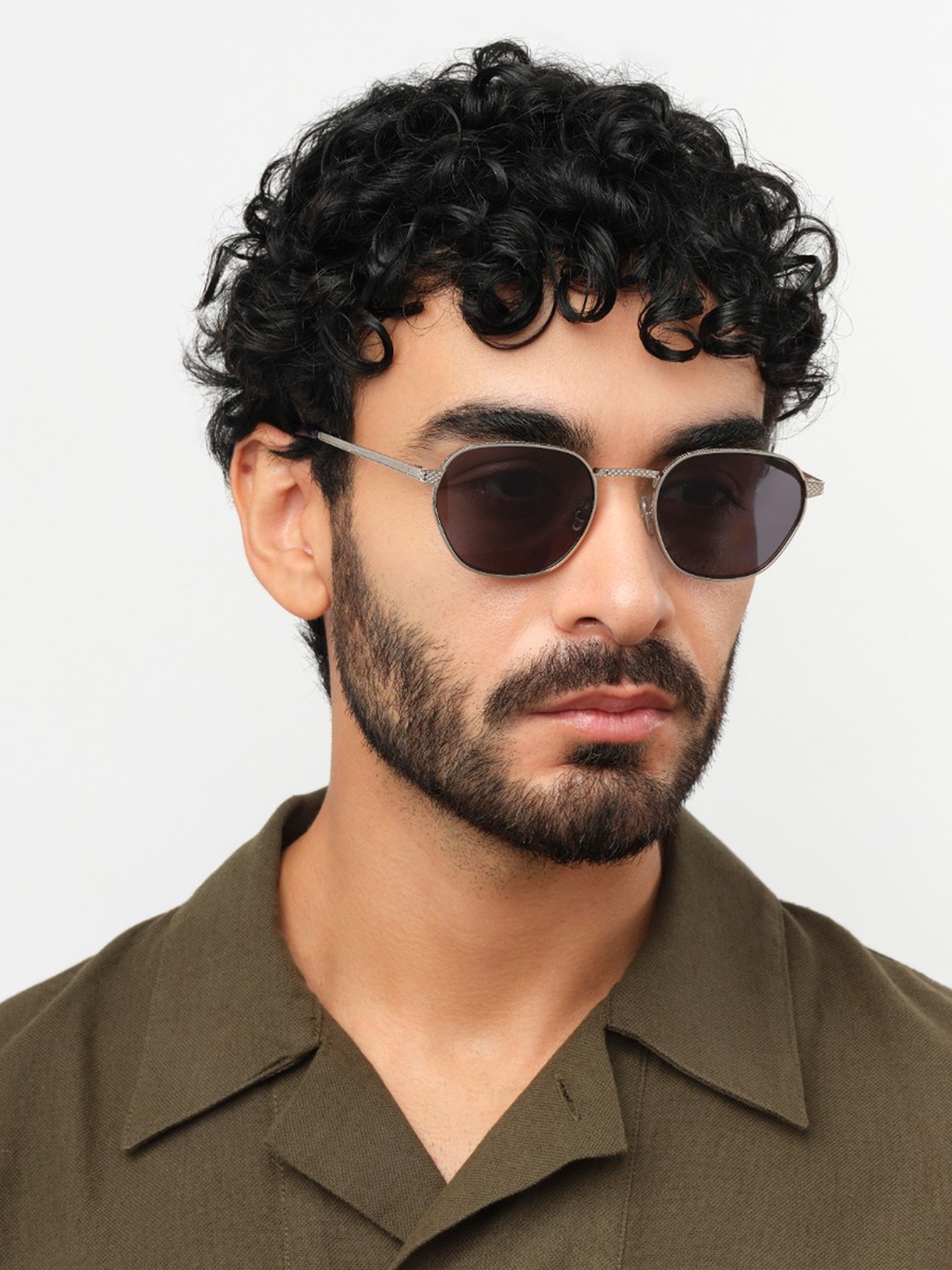 Hisma 53MM Grey Geometric Sunglasses - 30S-000426-1207