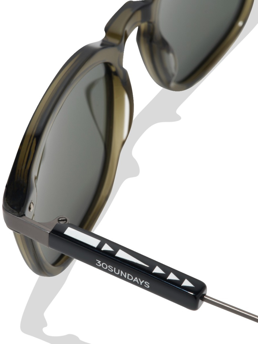 Leon Polarized 50MM Green Geometric Sunglasses - 30S-000439-0106p