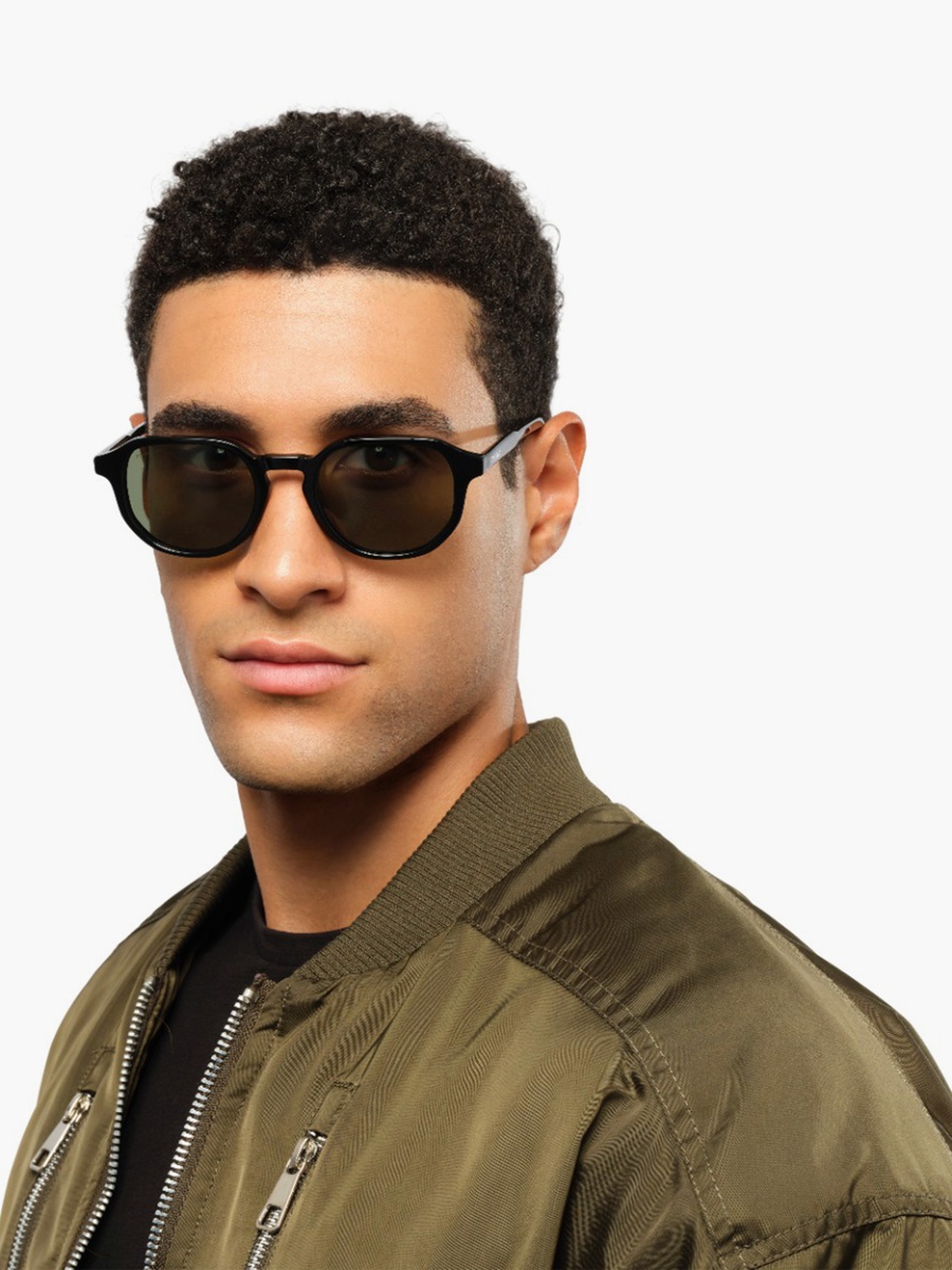 Leon Polarized 50MM Green Geometric Sunglasses - 30S-000439-0106p