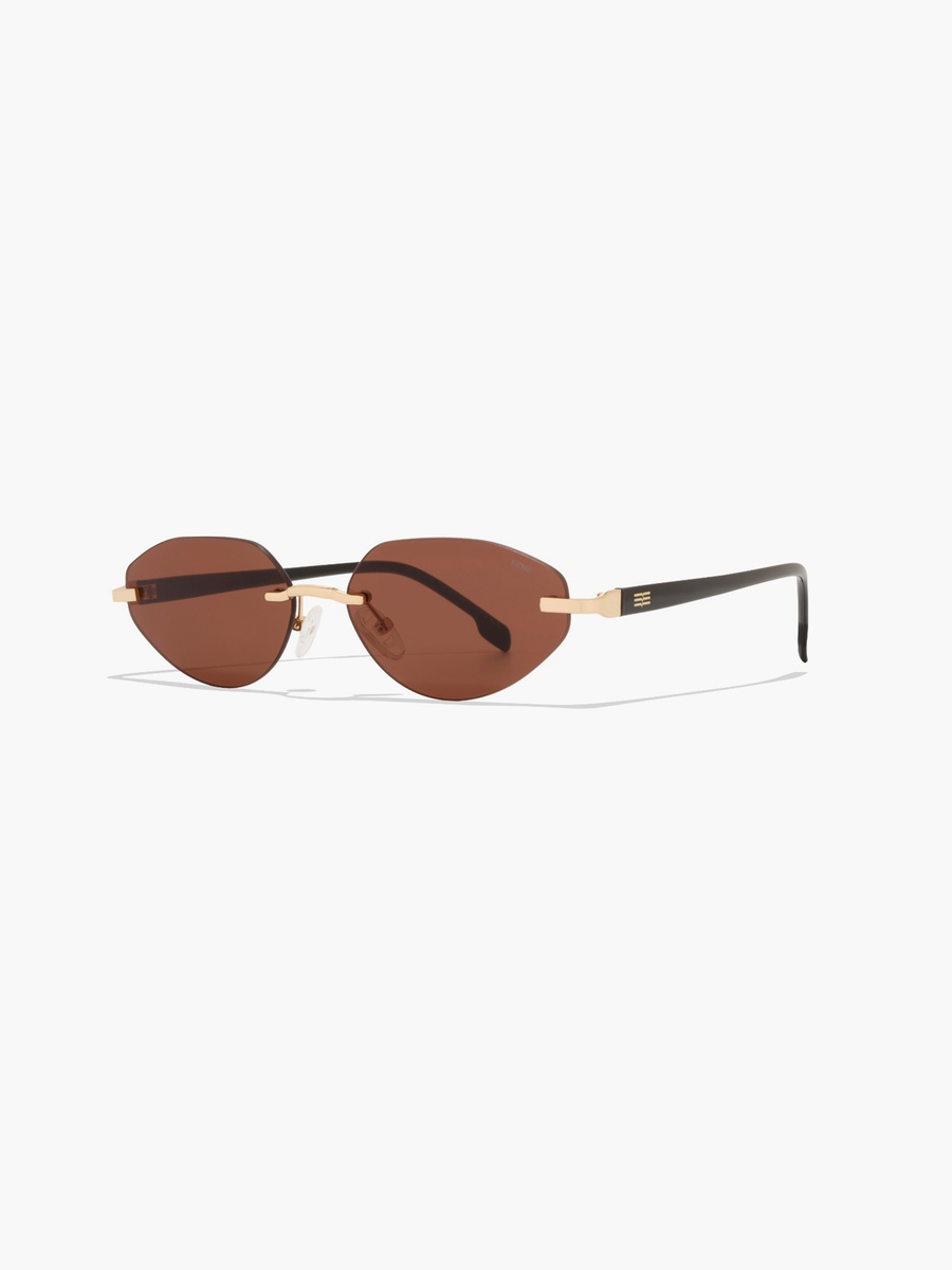 Clarence 56MM Brown Geometric Sunglasses - BLA-000334-2904