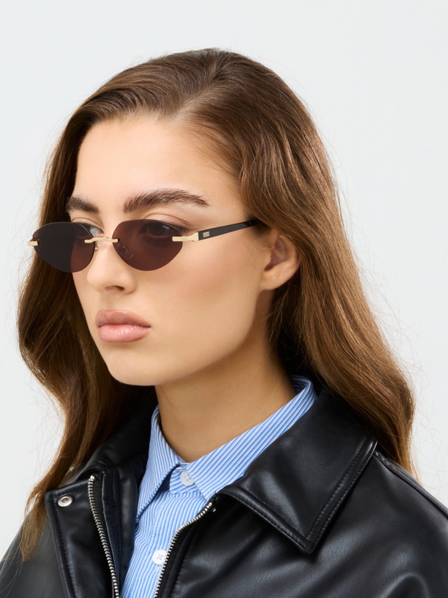 Clarence 56MM Brown Geometric Sunglasses - BLA-000334-2904