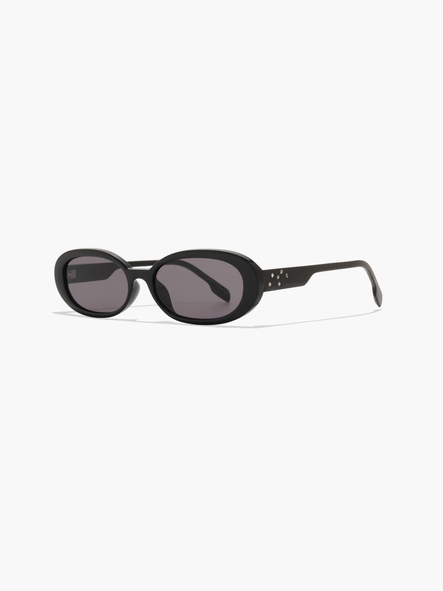 Doris 53MM Grey Oval Sunglasses - BLA-000340-0107