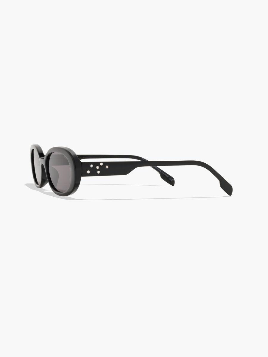 Doris 53MM Grey Oval Sunglasses - BLA-000340-0107
