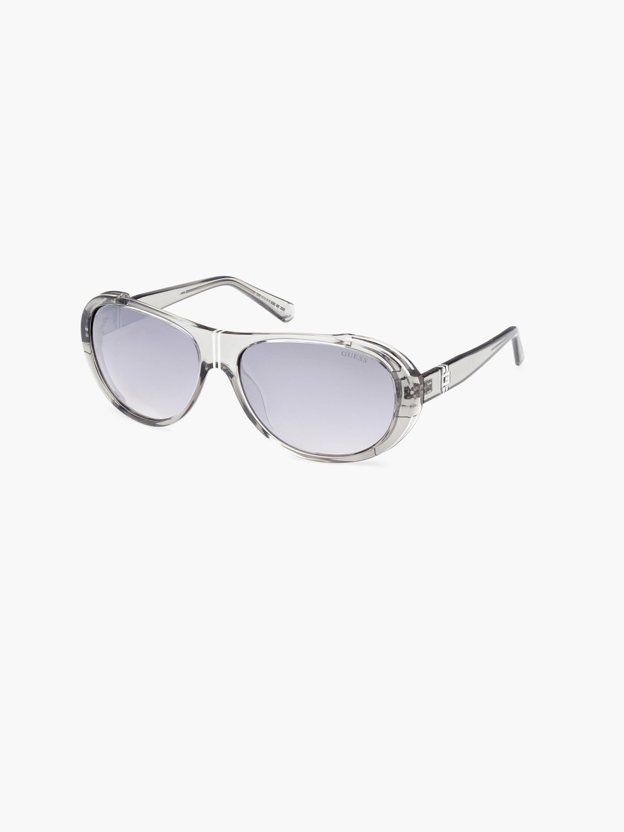62MM Mirror Grey Oval Sunglasses GU0008120C62
