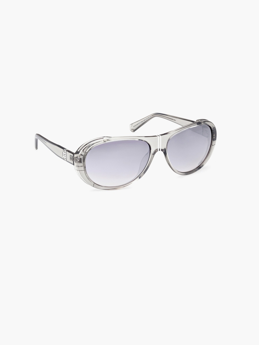 62MM Mirror Grey Oval Sunglasses GU0008120C62