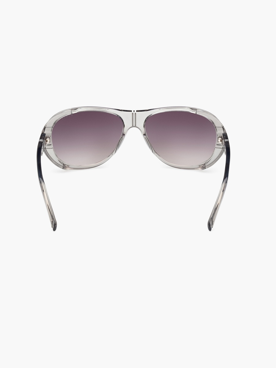 62MM Mirror Grey Oval Sunglasses GU0008120C62