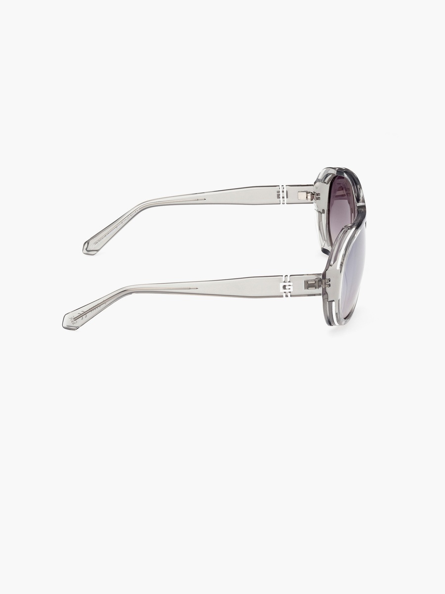 62MM Mirror Grey Oval Sunglasses GU0008120C62