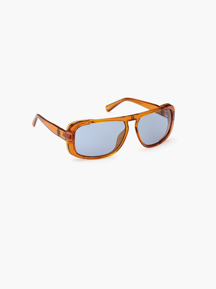 62MM Blue Rectangle Sunglasses GU0008244V62