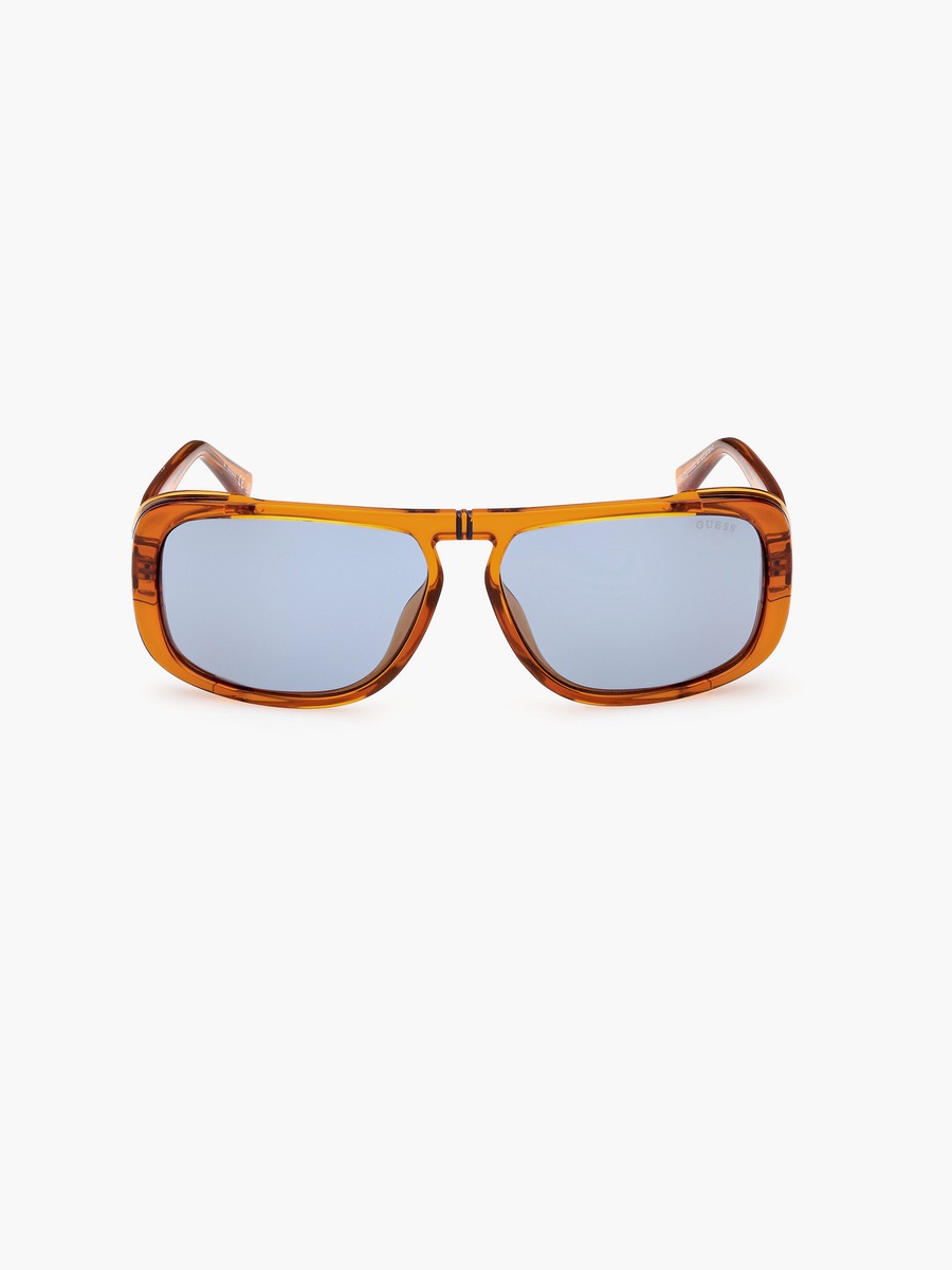 62MM Blue Rectangle Sunglasses GU0008244V62
