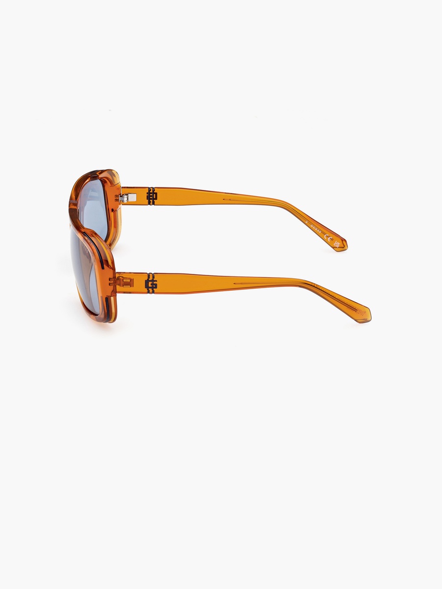62MM Blue Rectangle Sunglasses GU0008244V62