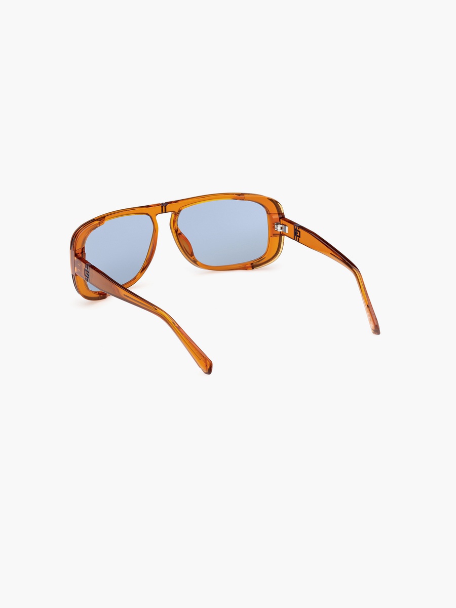 62MM Blue Rectangle Sunglasses GU0008244V62