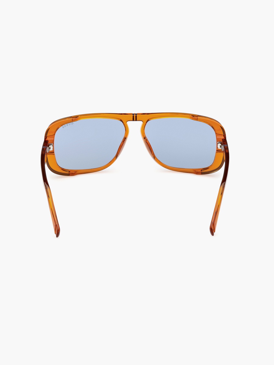 62MM Blue Rectangle Sunglasses GU0008244V62