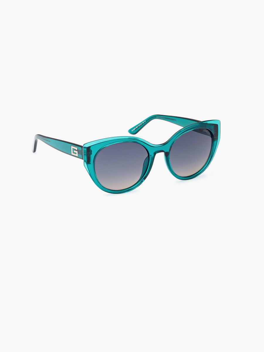 53MM Gradient Green Cat Eye Sunglasses GU790996P53