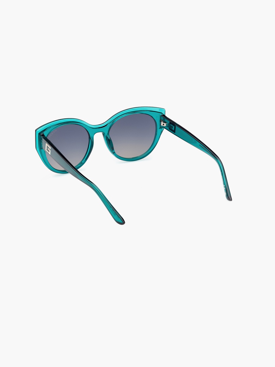 53MM Gradient Green Cat Eye Sunglasses GU790996P53