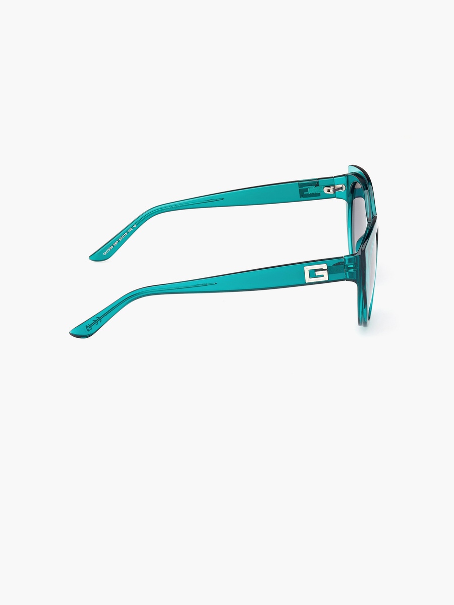 53MM Gradient Green Cat Eye Sunglasses GU790996P53