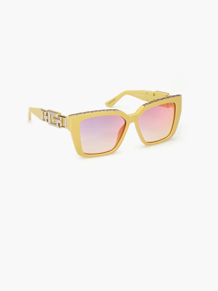 55MM Blue Mirror Butterfly Sunglasses GU791539X55