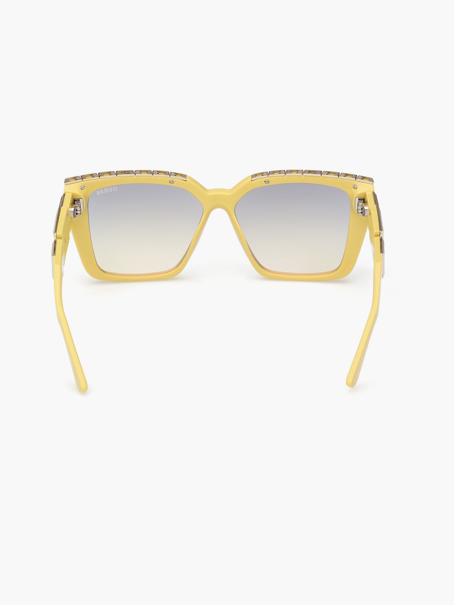 55MM Blue Mirror Butterfly Sunglasses GU791539X55