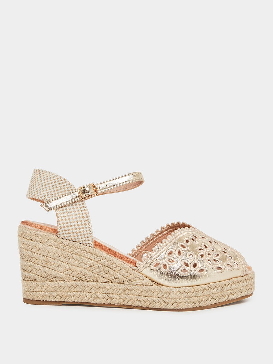 Peep Toe Wedge Espadrilles