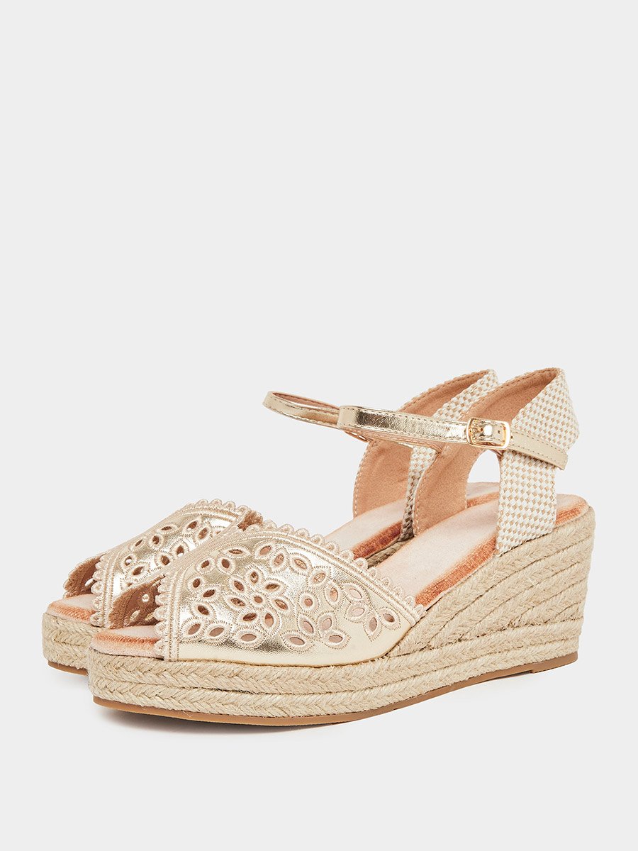 Peep Toe Wedge Espadrilles