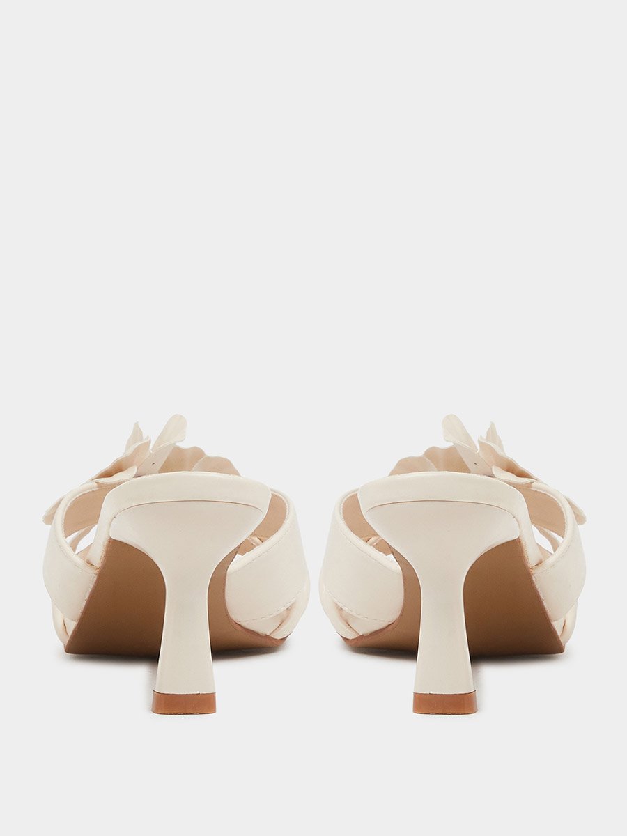 Flower Detail Stiletto Heel Sandals