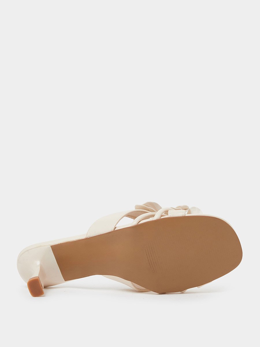 Flower Detail Stiletto Heel Sandals