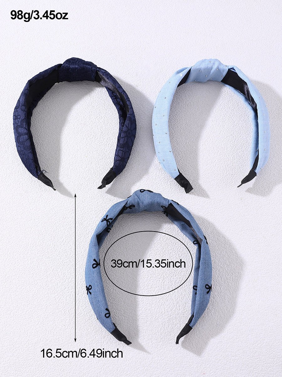 Pack of 3 - Printed Knotted Headbands