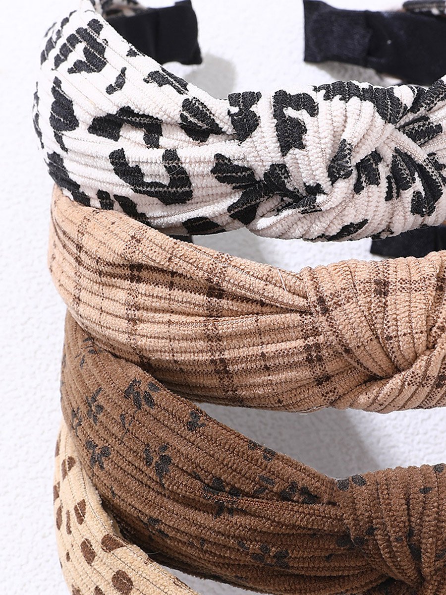 Pack of 4 - Printed Knotted Headband