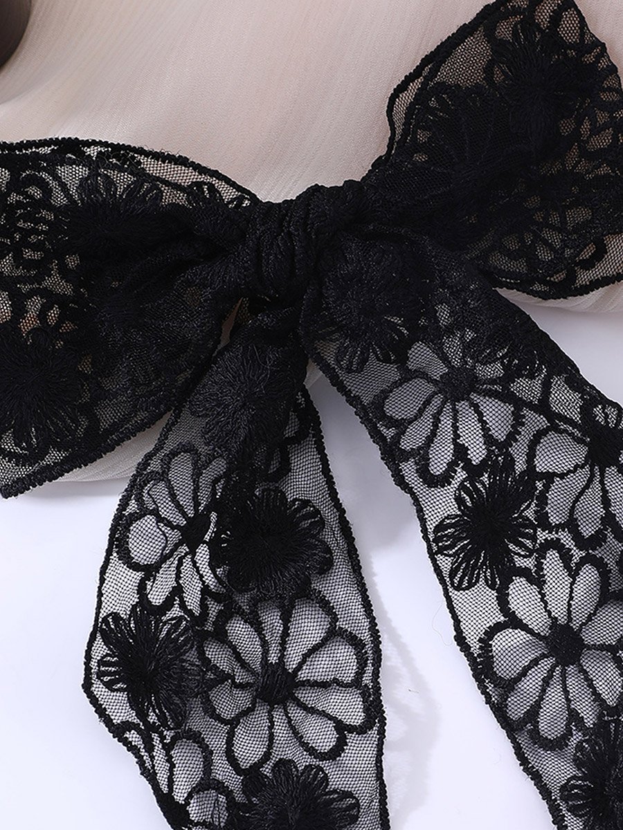 Black Lace Bow Hair Clip