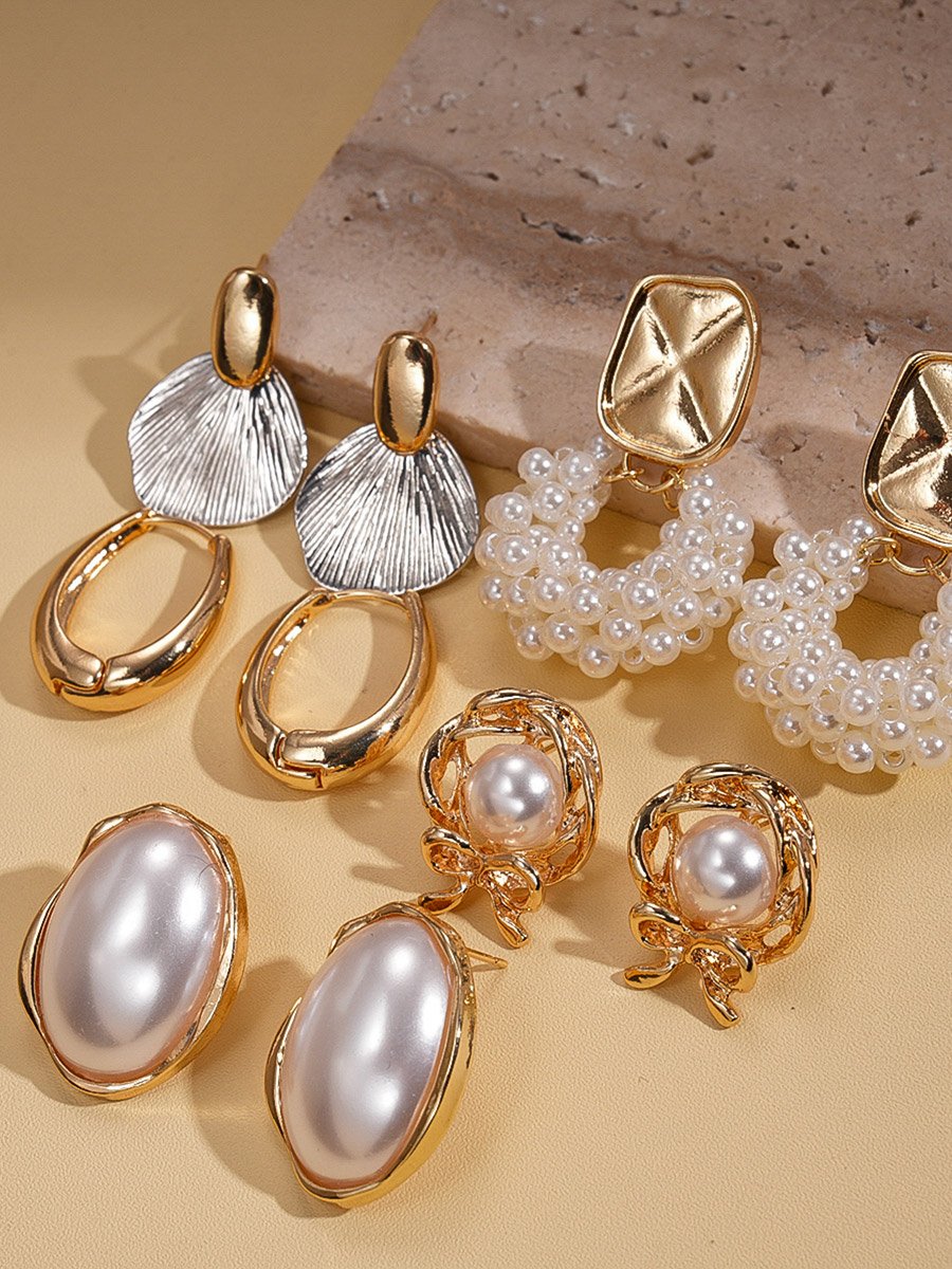 Set of 5 - Assorted Embellished Earrings