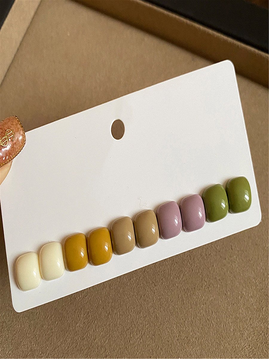 Set of 5 - Multi-Tone Stud Earrings