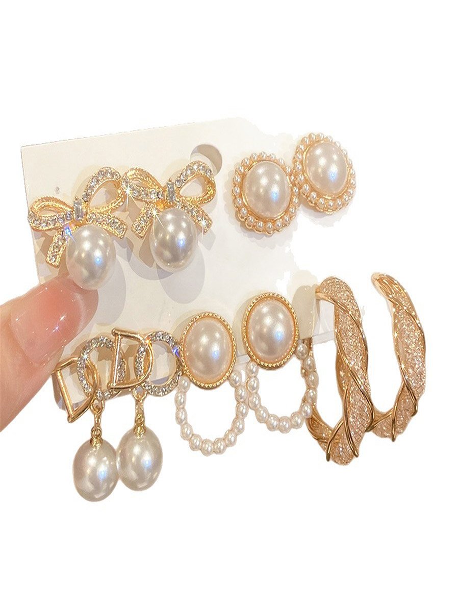 Set of 5 - Assorted Embellished Earrings
