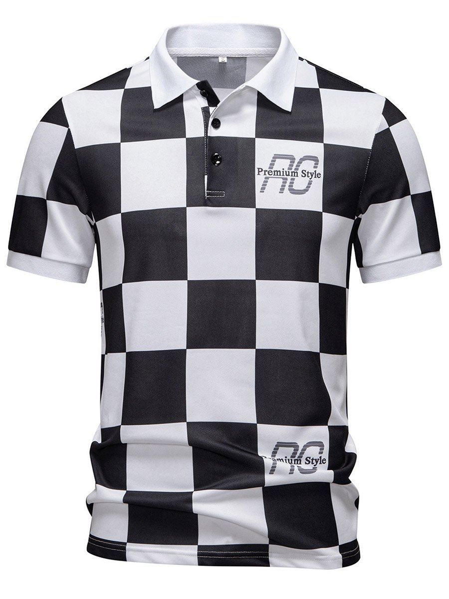 Men Checkered Polo