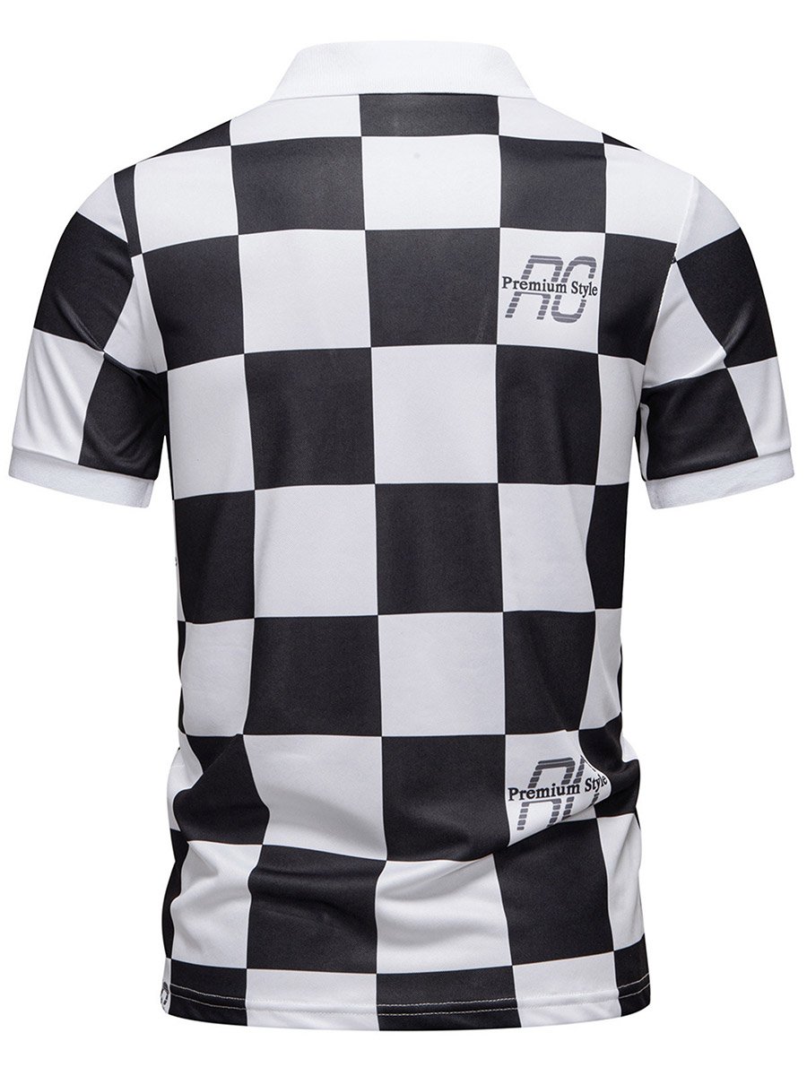 Men Checkered Polo