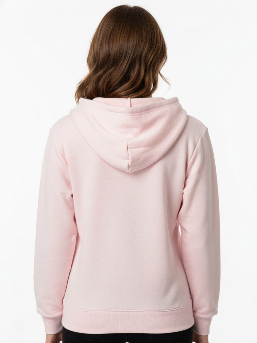 Light Pink Full Zip Fleece Hoodie