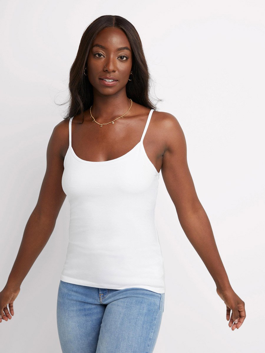 White Jersey Stretch Camisole