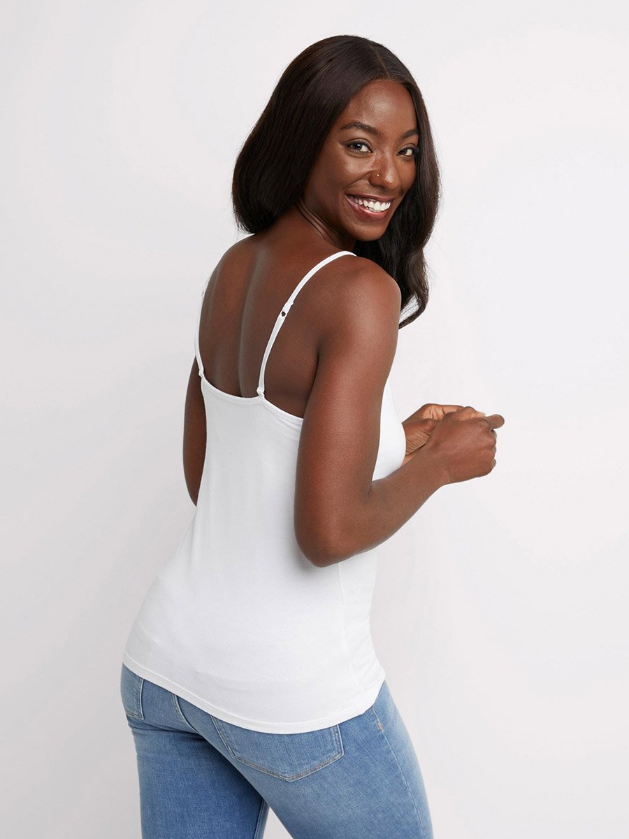 White Jersey Stretch Camisole