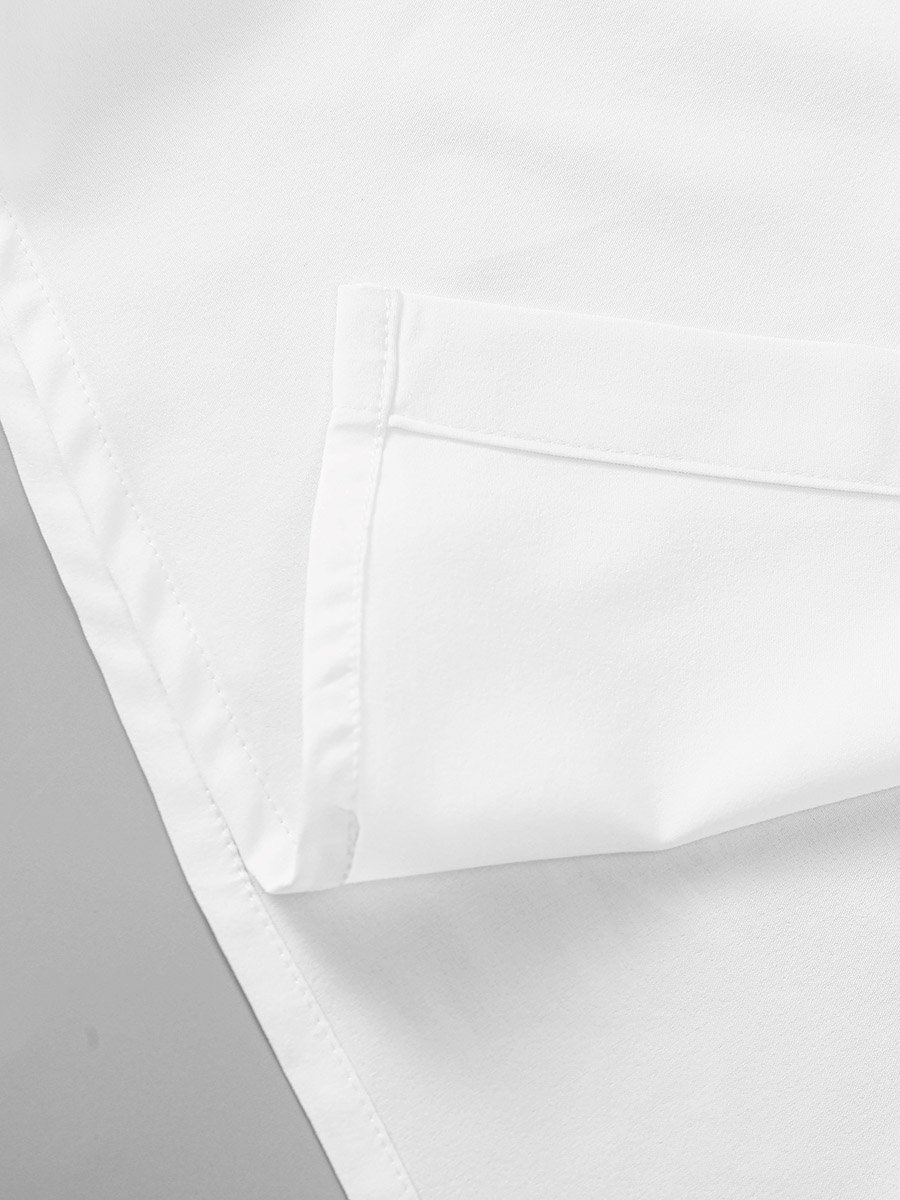 Men White Short Sleeve Shirt