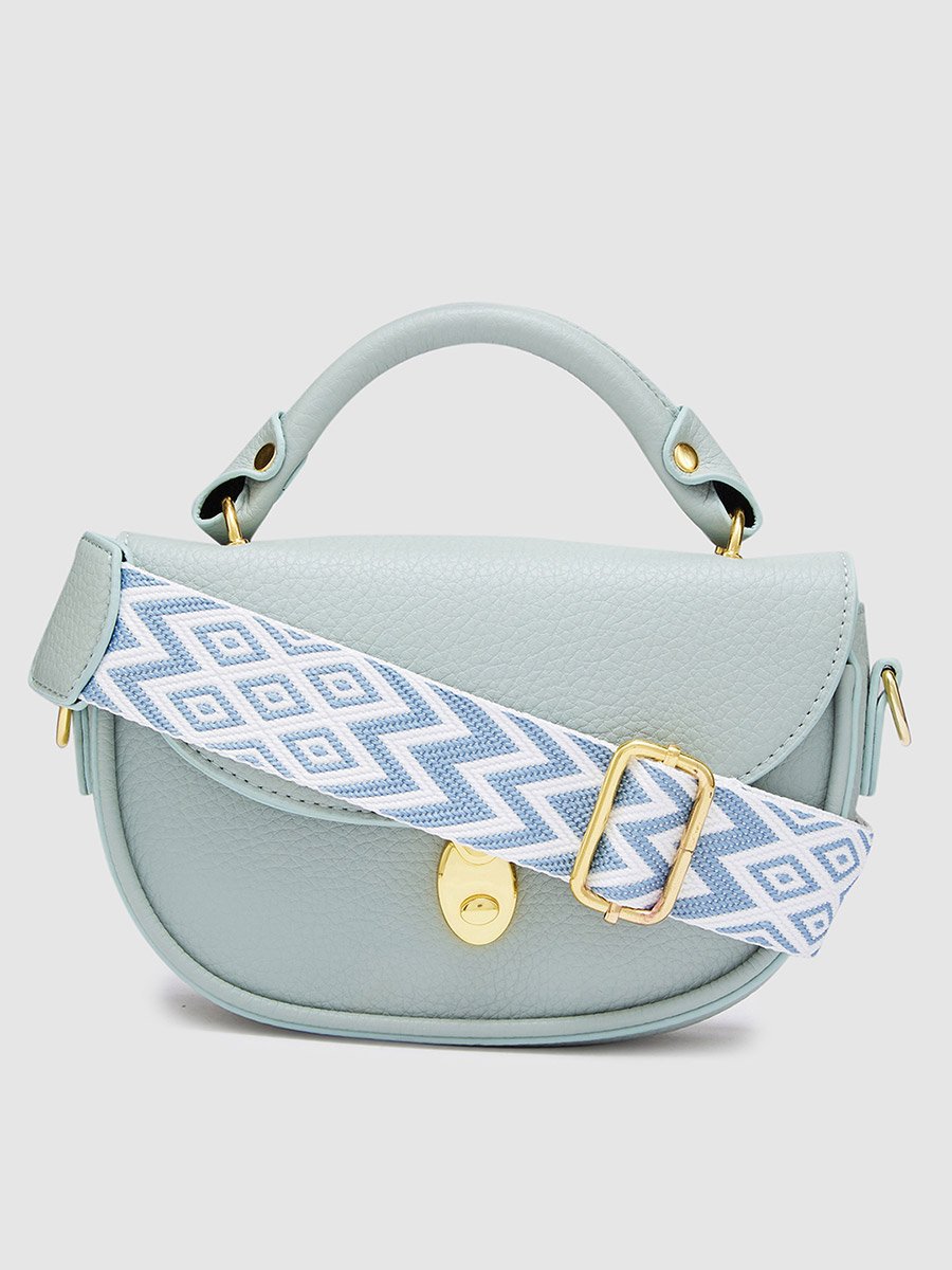 Grey Textured Sling Bag