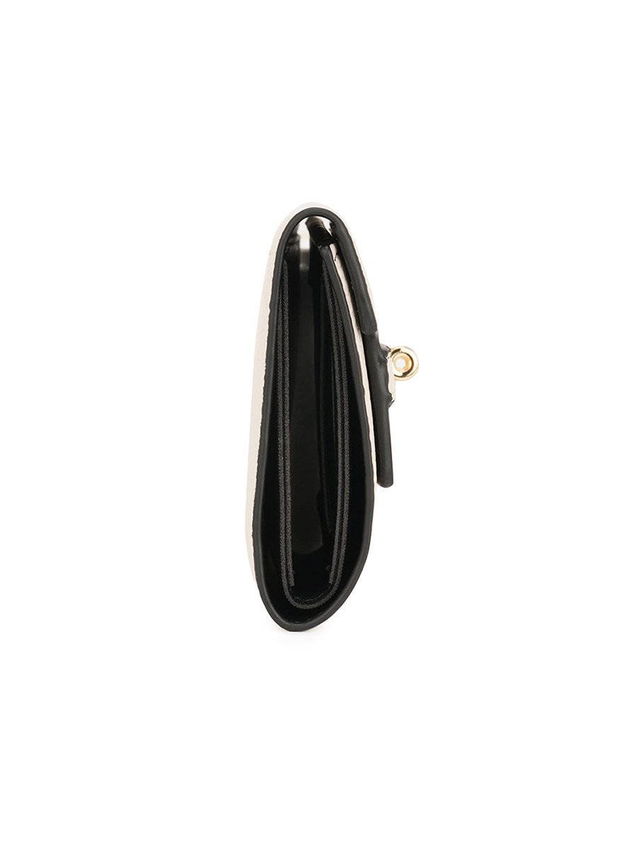 Off White Textured Detail Bi-Fold Wallet