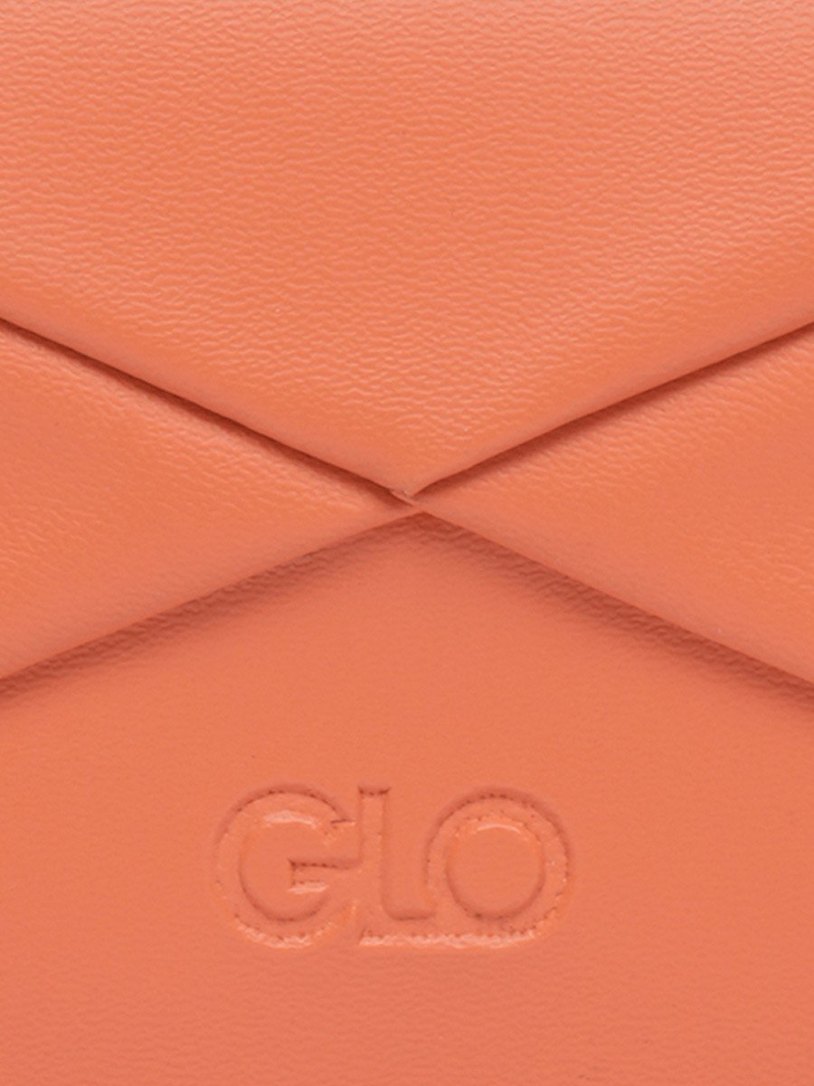 Coral Textured Wallet with Zip Coin Pocket